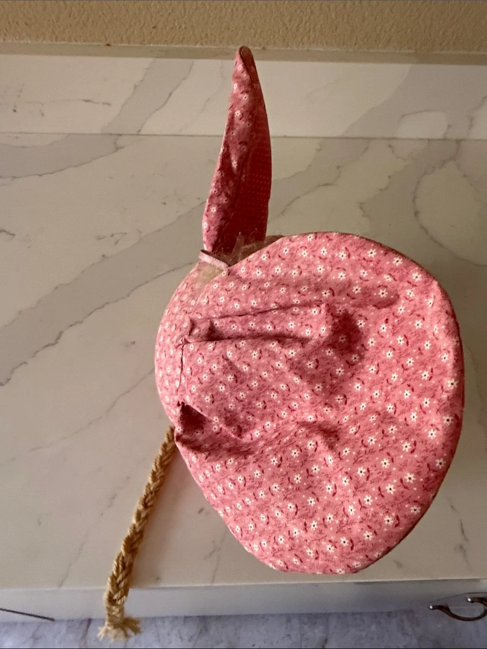 Vintage Calico Mouse Doorstop Handmade